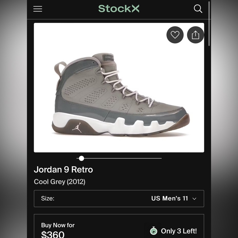 Air Jordan 9 Retro Cool Grey’s